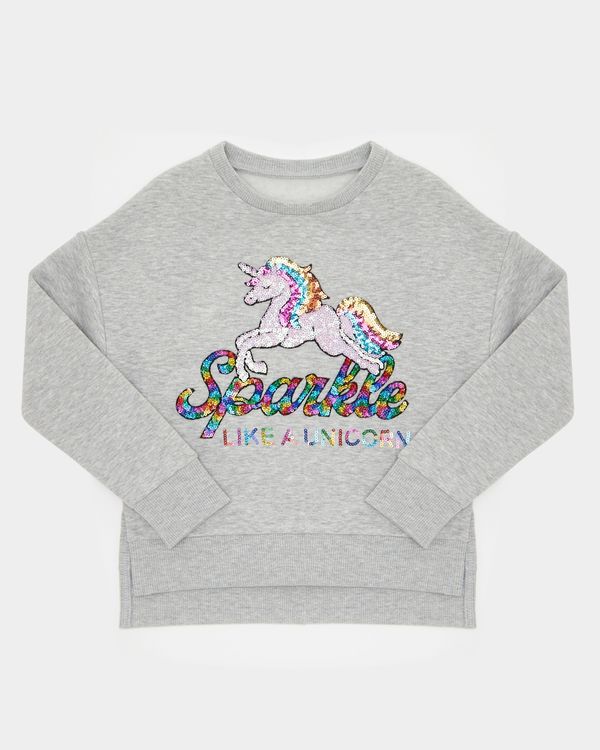 Girls Sequin Unicorn Sweatshirt (4-10 years)