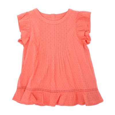 Younger Girls Dobby Top With Knit Back thumbnail