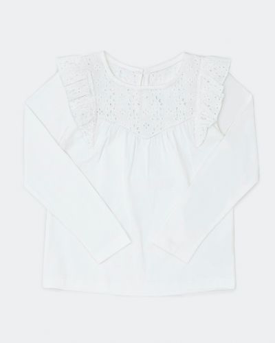 Girls Broderie Long-Sleeved Top (4-10 years) thumbnail