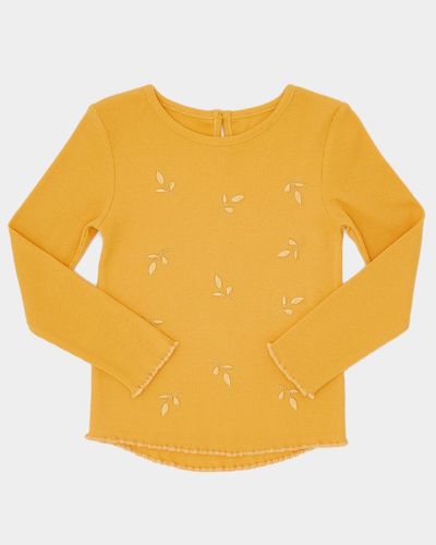 Girls Embroidered Ribbed Long-Sleeve Top (2-8 years) thumbnail