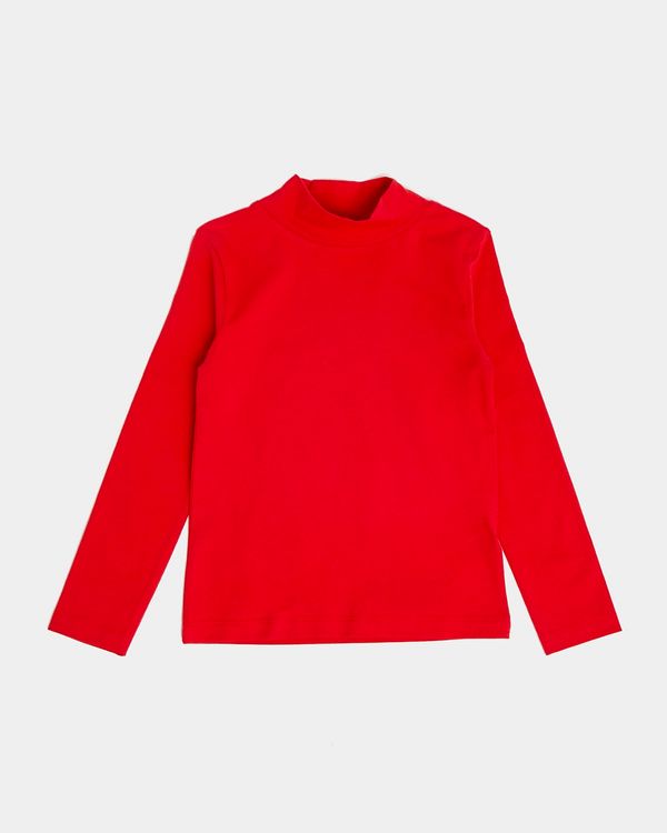Girls Jersey Turtle Neck Long Sleeve Top (2-14 years)