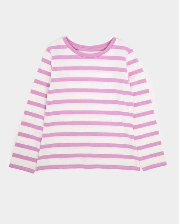 Striped Stretch Long-Sleeved Top (2-14 Years)