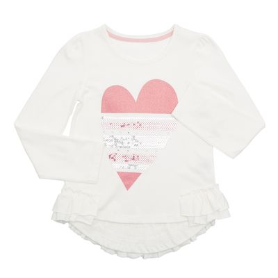 Younger Girls Side Frill Long-Sleeved Top thumbnail