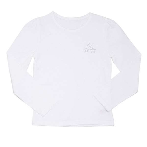 Younger Girls Diamante Long-Sleeved Top