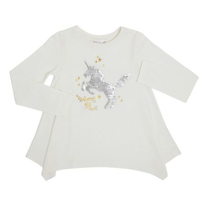 Younger Girls Unicorn Sequin Top thumbnail