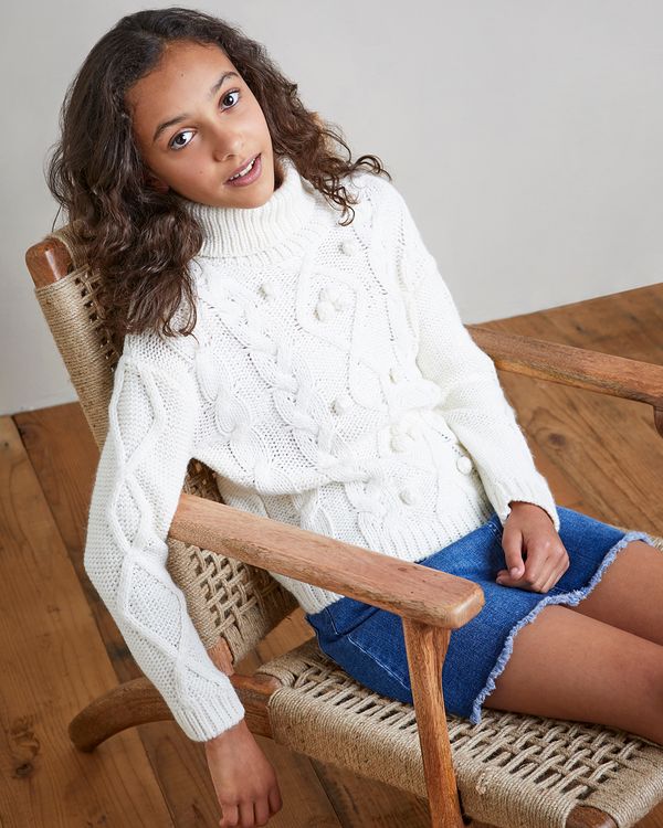 Girls Chunky Roll Neck Jumper (7-14 years)
