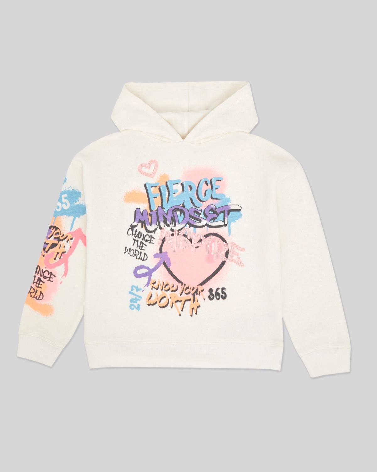Dunnes Stores | Cream Graffiti Sweatshirt (7-14 years)
