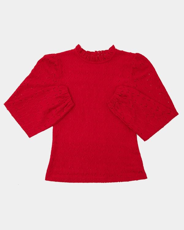Girls Lace Long-Sleeved Top (7-14 years)