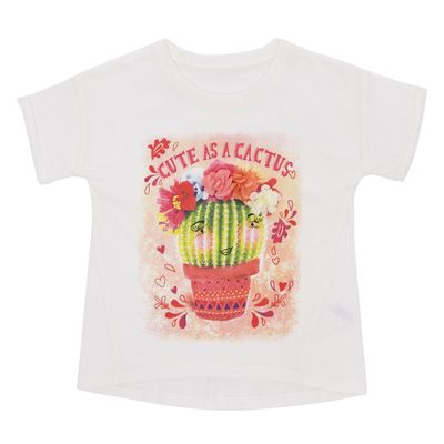 Younger Girls Cute Cactus T-Shirt thumbnail