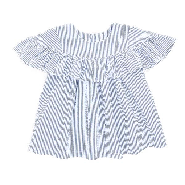 Younger Girls Stripe Frill Top