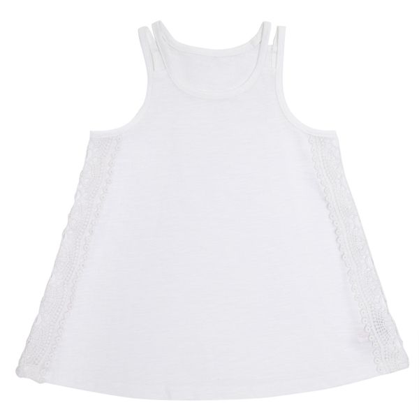 Younger Girls Lace Panel Vest