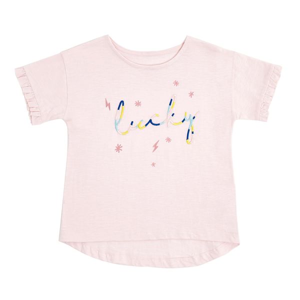 Younger Girls Lucky Embroidered T-Shirt