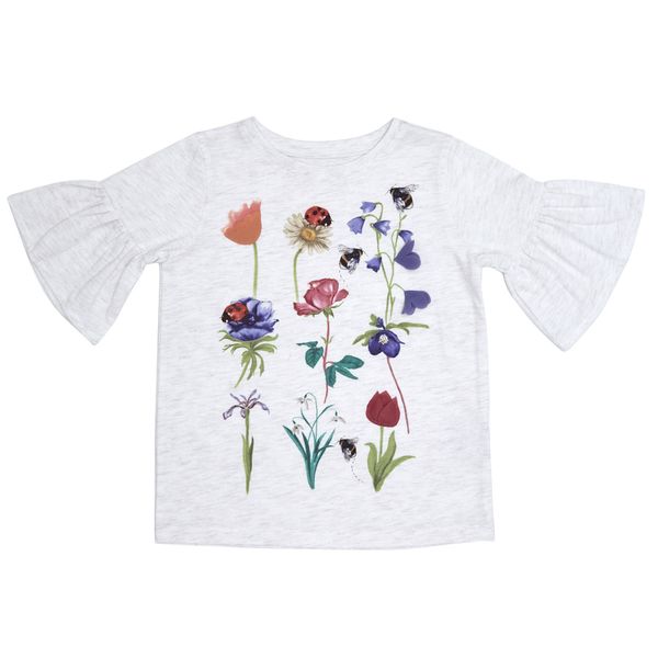 Younger Girls 3D Floral T-Shirt