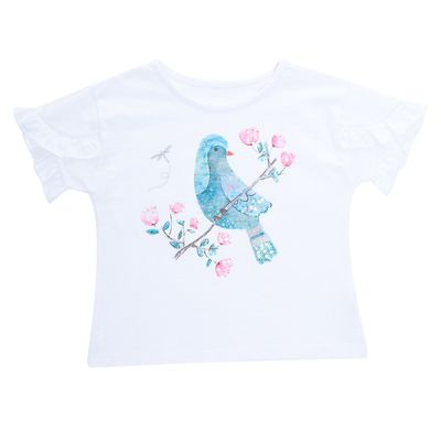 Younger Girls Graphic Frill T-Shirt thumbnail