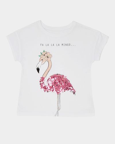 Girls Flamingo T-Shirt (4-10 years) thumbnail