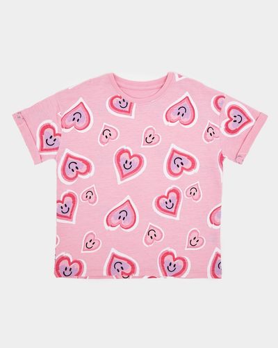 Pure Cotton Printed Heart T-Shirt (2-14 Years)