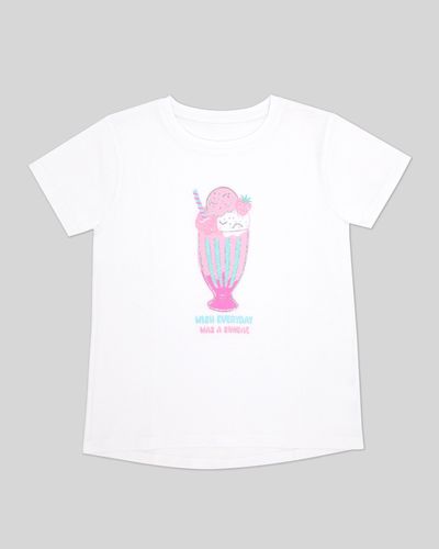 Printed Curved Hem T-Shirt (2-14 years)