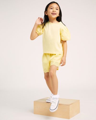 Broiderie Puff Sleeve Top (2-14 Years) thumbnail