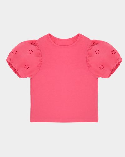 Broiderie Puff Sleeve Top (2-14 Years) thumbnail