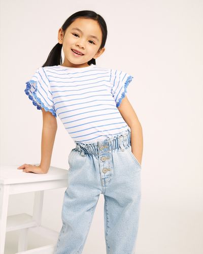 Broiderie Stripe Top (2-14 Years) thumbnail