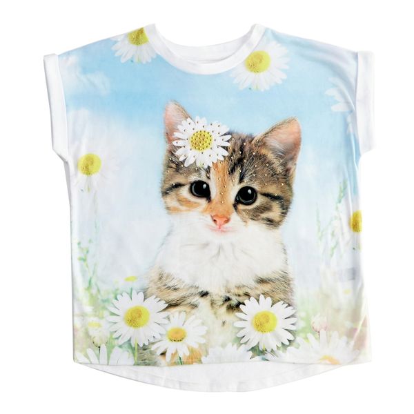 Younger Girls Cat T-Shirt