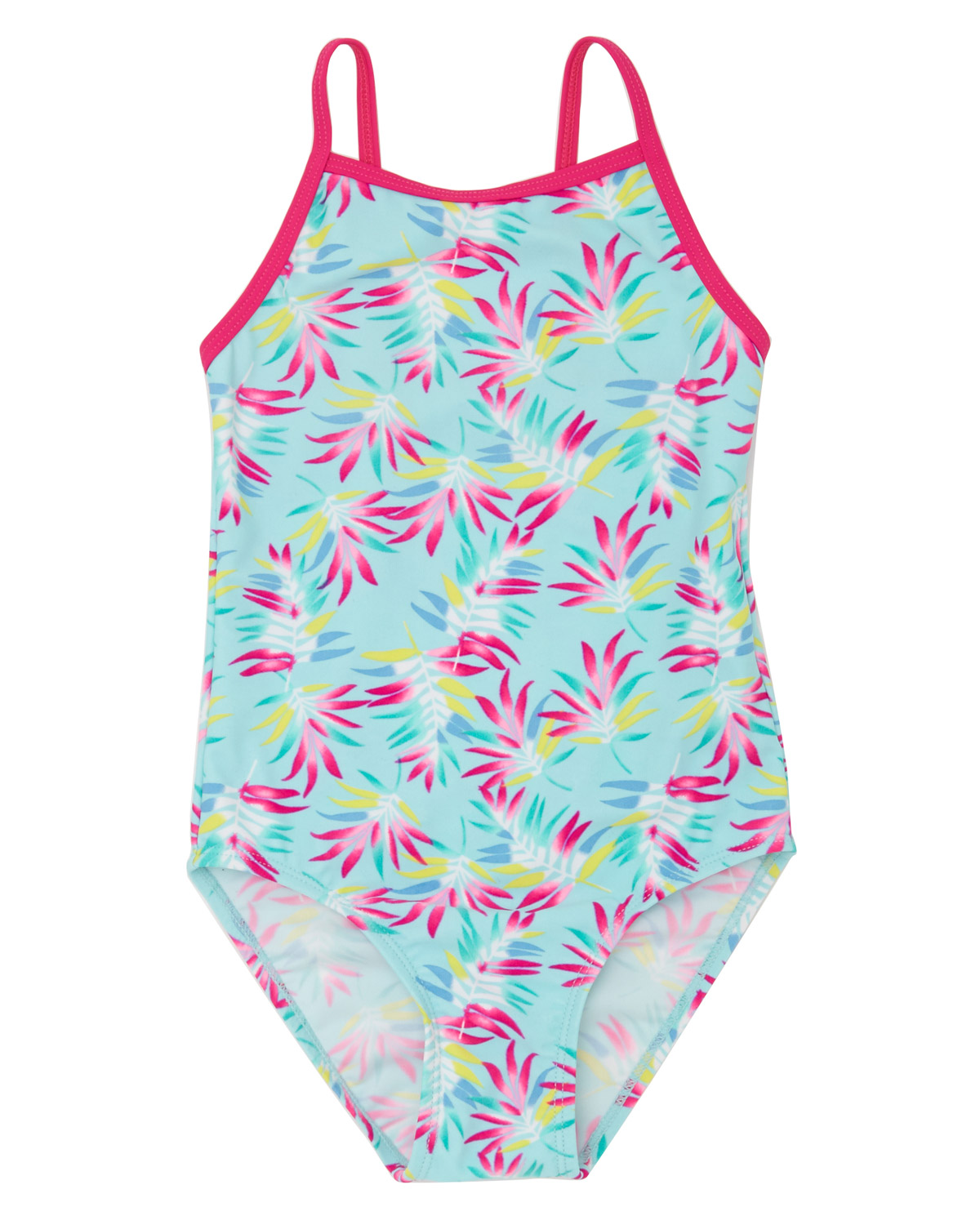 Dunnes Stores | Turquoise Girls Print Swimsuit (3-14 years)