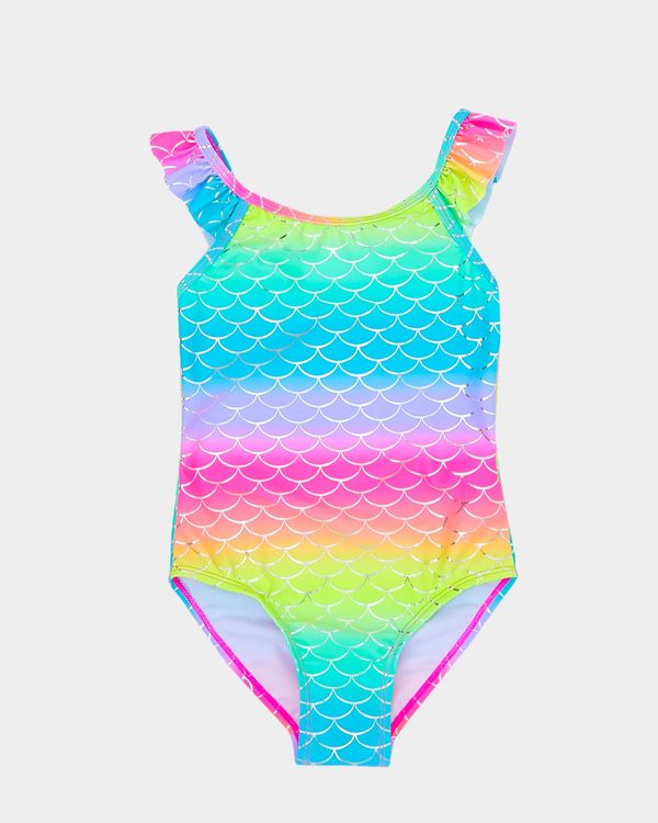 Younger Girls Glitter Foil Swimsuit (3-8 years)
