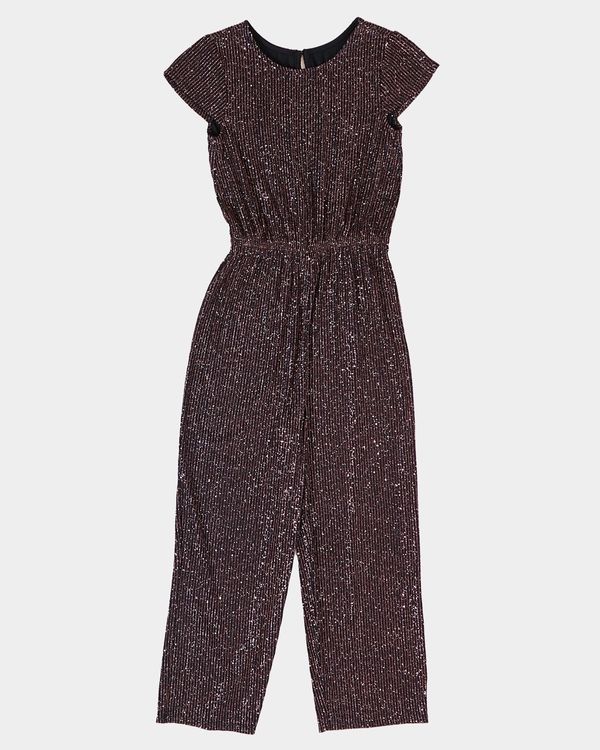 Dunnes Stores | Gold Girls Glitter Jumpsuit (7-14 years)
