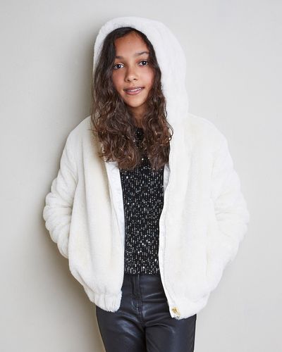 Older Girls Hooded Faux Fur Jacket (7-14 years) thumbnail