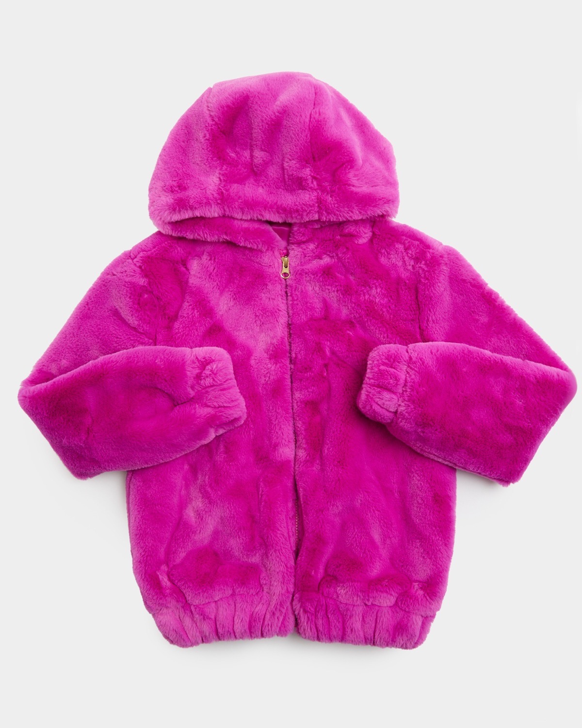 Dunnes Stores | Purple Older Girls Hooded Faux Fur Jacket (7-14 years)