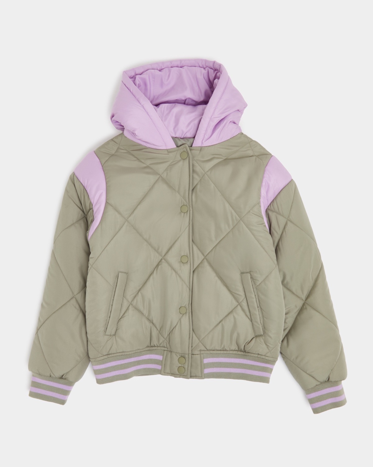 Dunnes Stores | Khaki Khaki Quilted Jacket (7-14 Years)