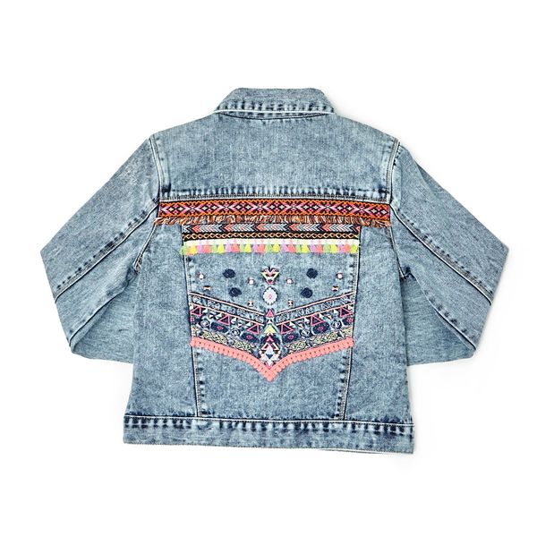 Older Girls Embroidered Denim Jacket