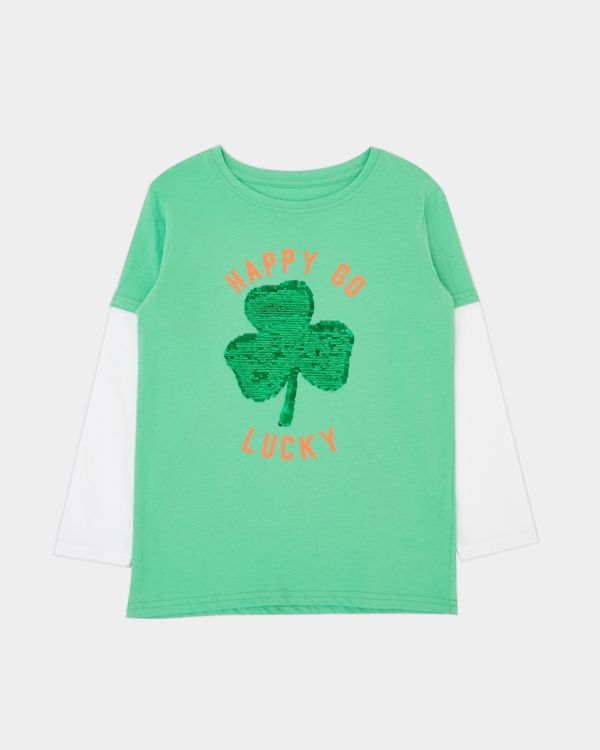 St Patrick's Day 2Fer Long-Sleeved Top (3-14 years)