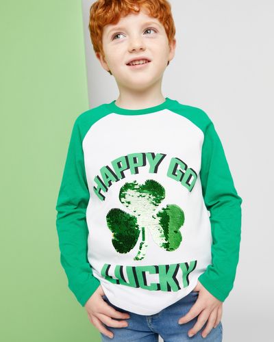 Long-Sleeved St. Patrick's Day Raglan T-Shirt (3-14 Years)