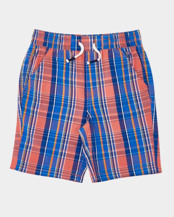 Boys Check Pull Up Shorts (3-10 years)