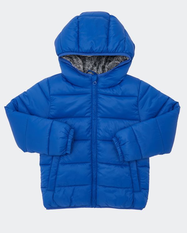 Dunnes Stores | Blue Boys Faux Fur Padded Jacket (2-14 years)