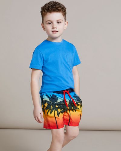 Dunnes Stores | Red Boys Printed Swim Shorts (3-14 years)