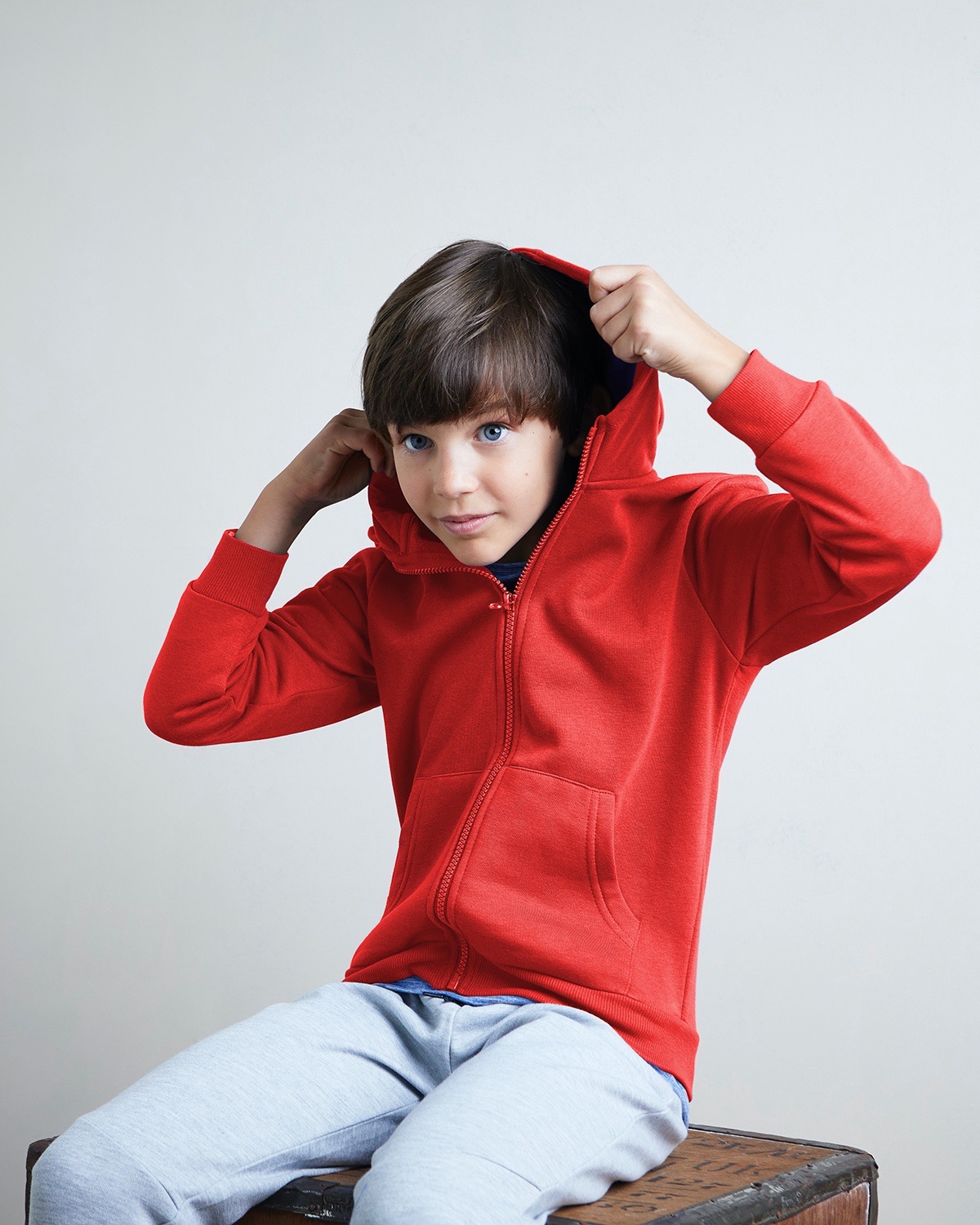 Dunnes Stores | Red Boys Zip Through Hoodie (2-14 years)