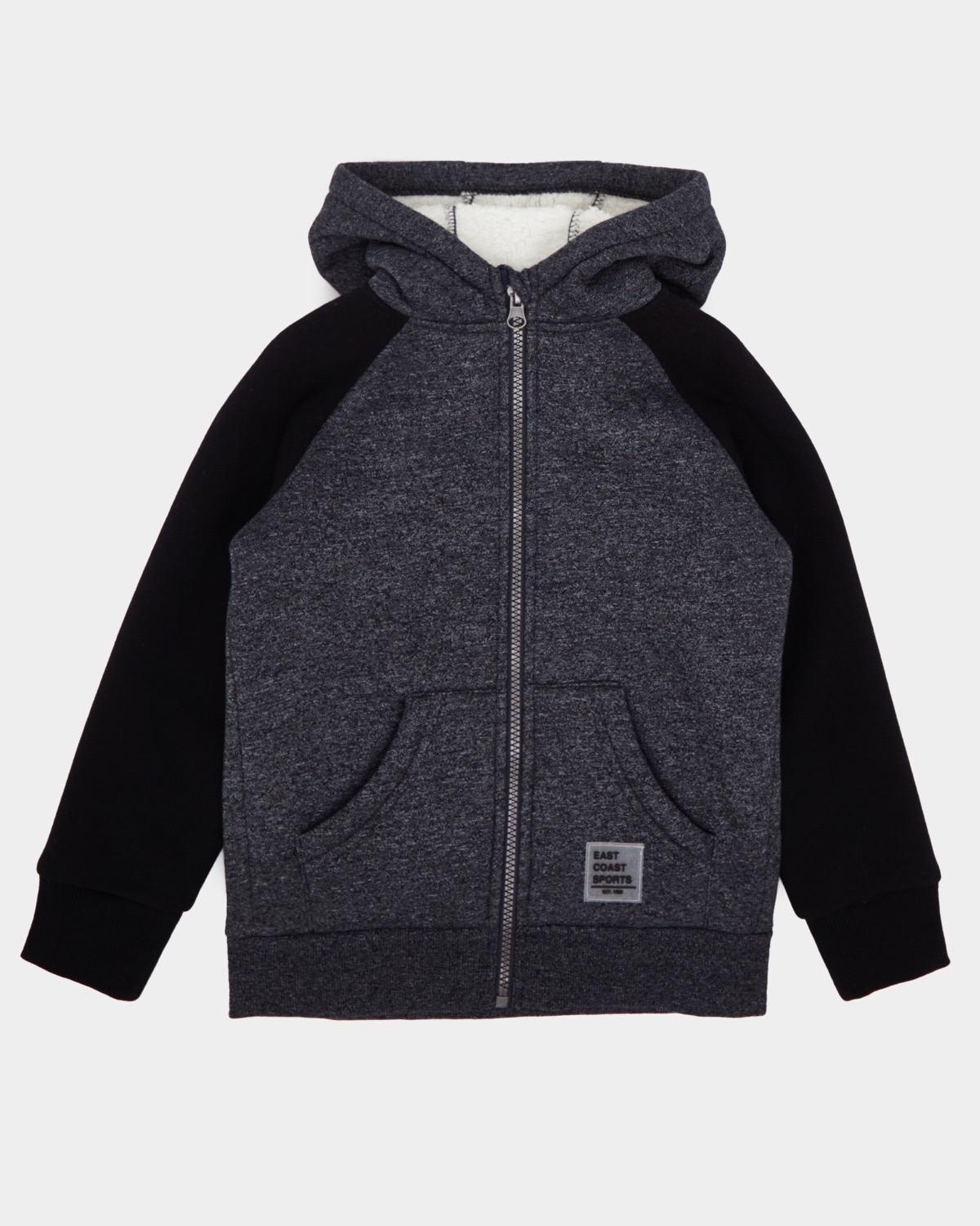 Dunnes Stores | Grey Borg Lined Zip Through Hoodie (2-14 Years)