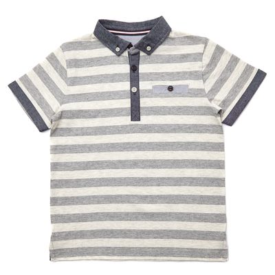 Younger Boys Striped Polo Shirt thumbnail