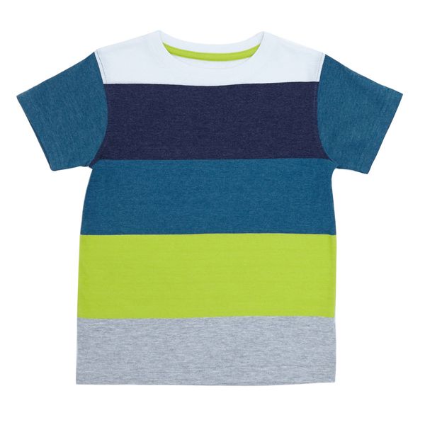 Younger Boys Engineered Striped T-Shirt