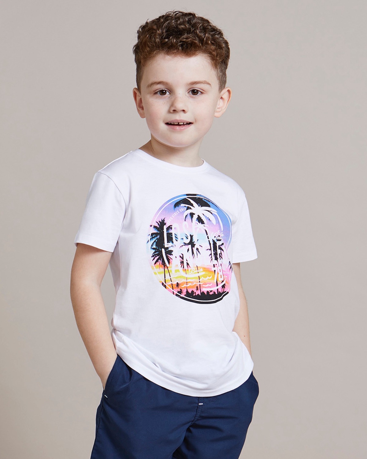 Dunnes Stores | White Boys Styled T-Shirt (3-14 years)