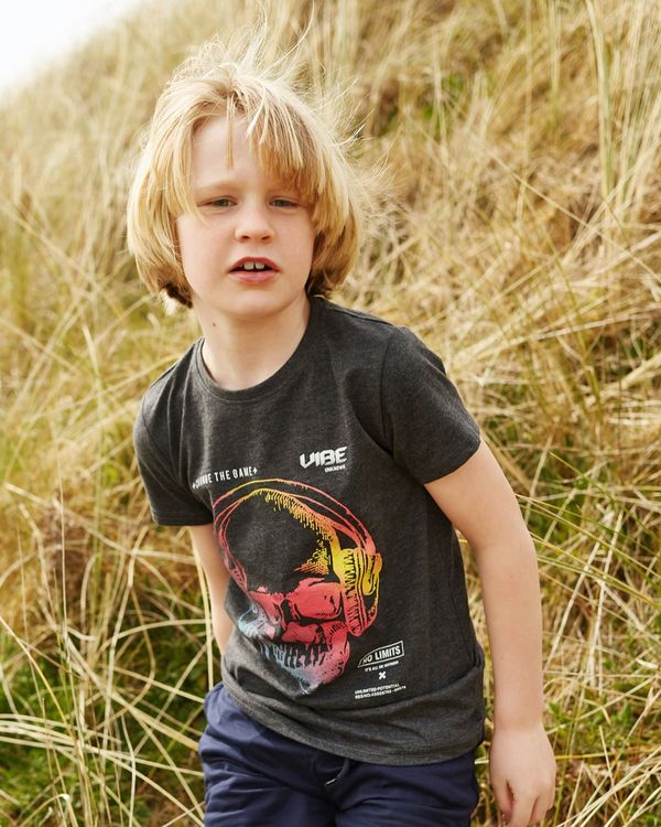 Dunnes Stores | Charcoal Boys Styled T-Shirt (2-14 Years)