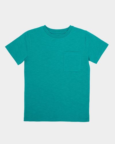 Green Slub Cotton Pocket T-Shirt (2-14 Years)