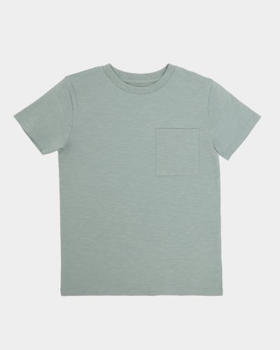 Khaki Slub Cotton Pocket T-Shirt (2-14 Years) thumbnail