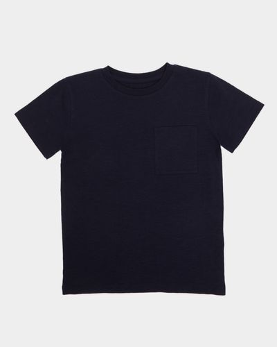 Navy Slub Cotton Pocket T-Shirt (2-14 Years)