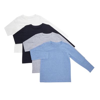 Younger Boys Long-Sleeved Tops - Pack Of 4 thumbnail