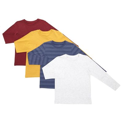 Younger Boys Long-Sleeved Tops - Pack Of 4 thumbnail