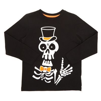 Younger Boys Glow In The Dark Halloween Top thumbnail