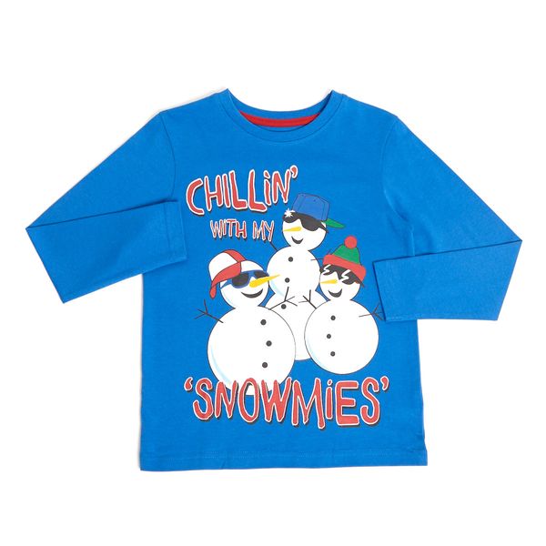 Younger Boys Chillin With My Snowmies Long-Sleeved Top